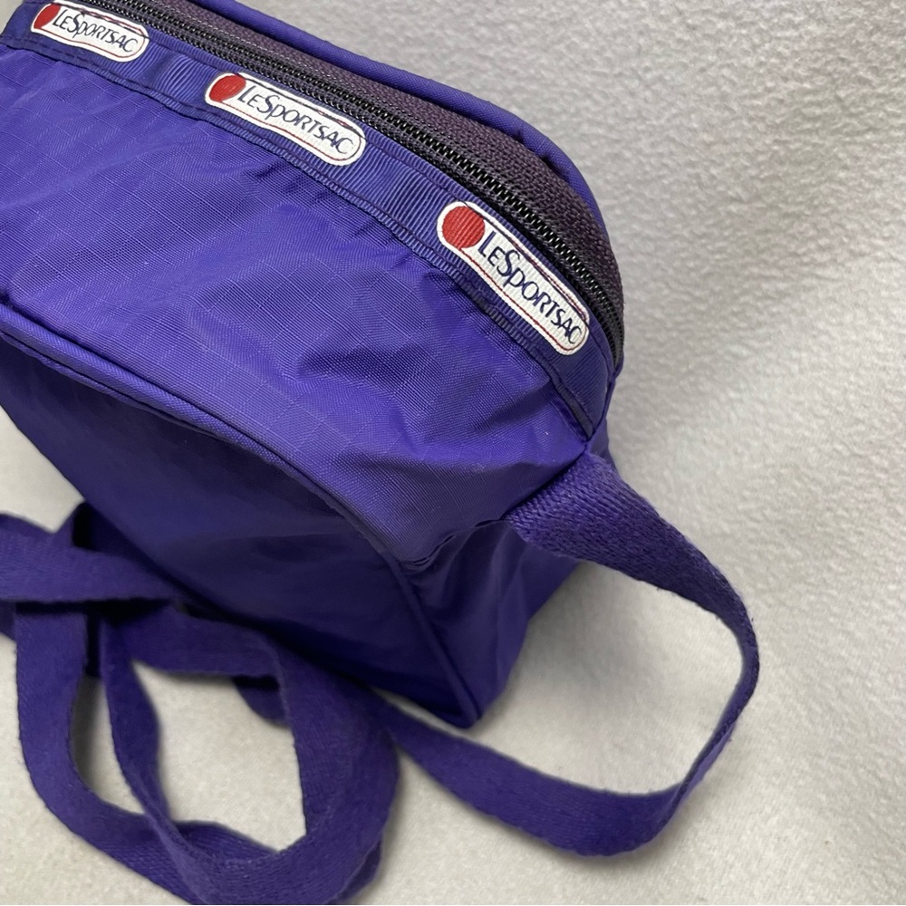 LeSportsac Crossbody Purse Bag Iris Purple Sac Made in USA Vintage 1980s